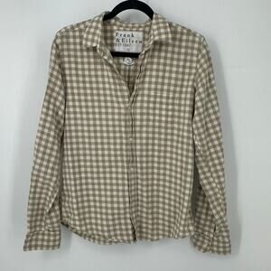 Frank & Eileen Tan Checkered Button Down Shirt